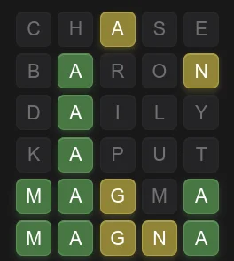 Skyrdle screenshot of unsolvable puzzle.